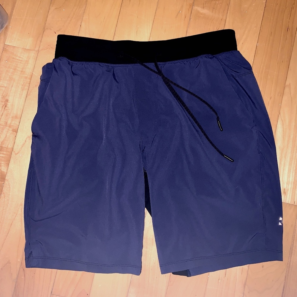 Lulu Lemon Pace Breaker Mens Workout Short 9': Navy Blue, Medium